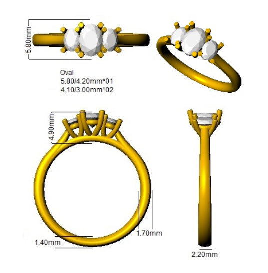 SR151 — Ring - 9k Yellow Gold detail