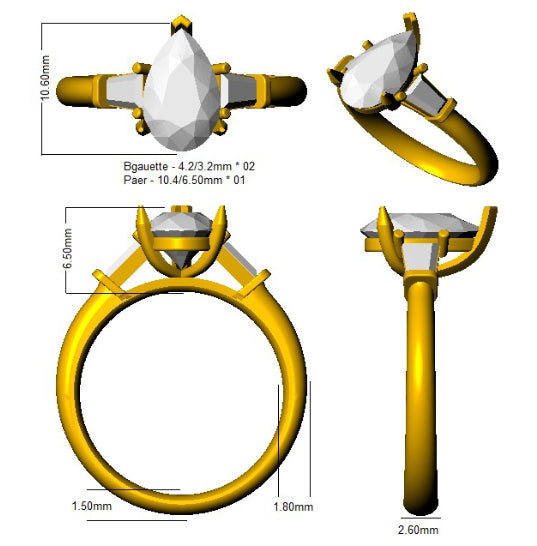 SR1510 — Ring - Platinum Plat detail