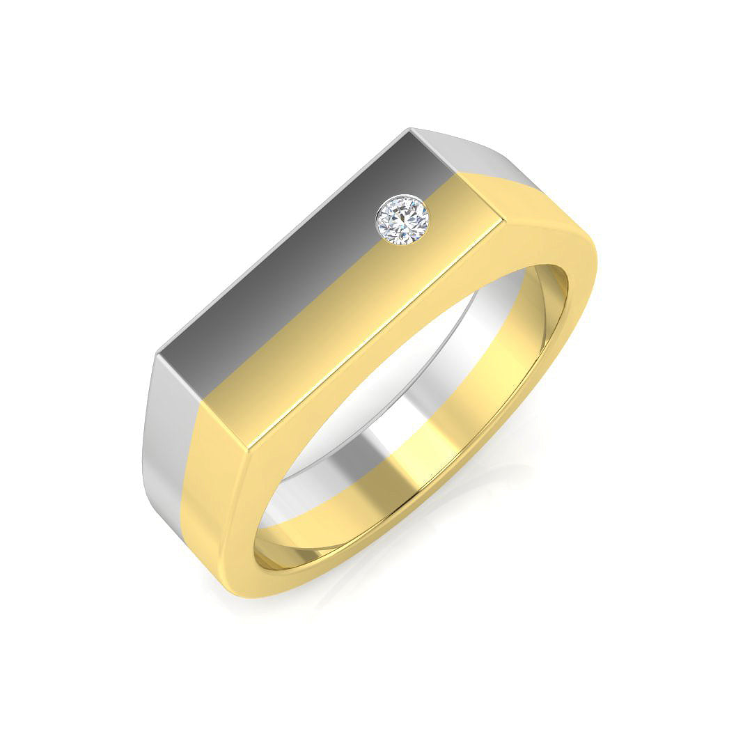 SR1524A — Ring - 18 KT Two Tone