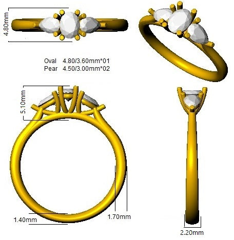 SR153 — Ring - 9k Yellow Gold detail
