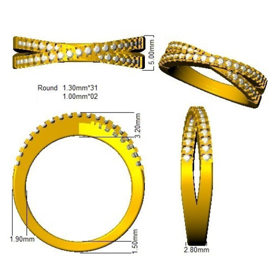 SR1530 — Ring - 9k Yellow Gold detail