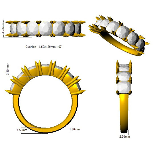 SR1536 — Ring - 18k Yellow Gold detail