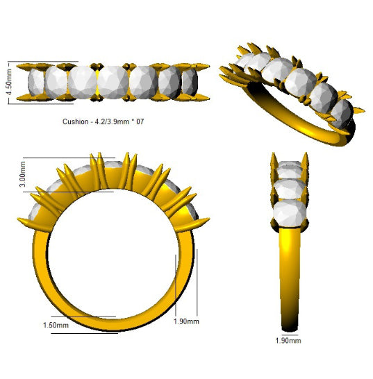 SR1537 — Ring - 18k Yellow Gold detail
