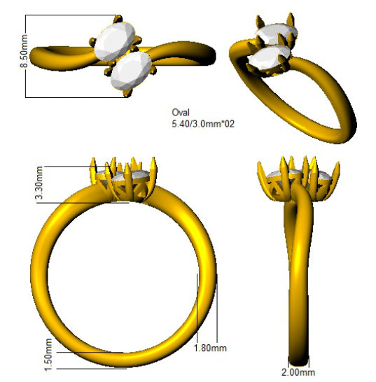 SR1541 — Ring - 9k Yellow Gold detail