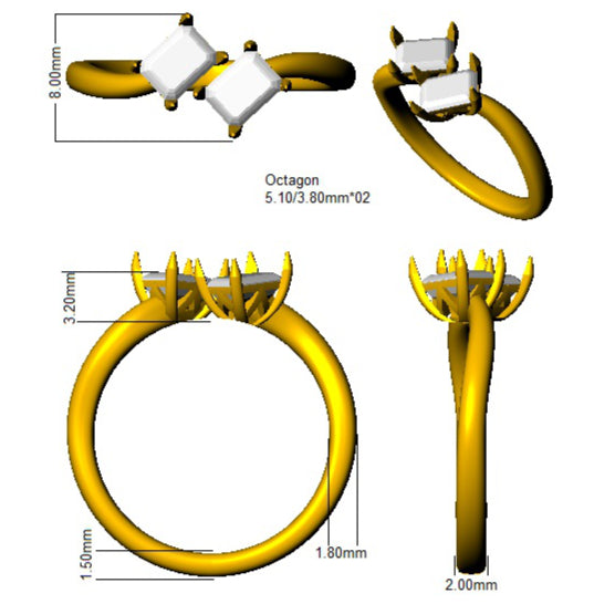 SR1542 — Ring - 9k Yellow Gold detail