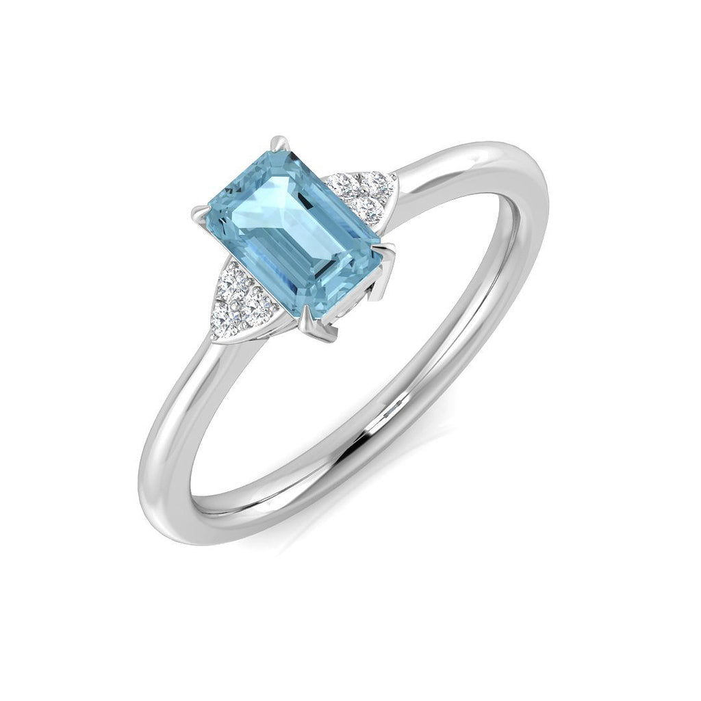 SR1548 — Ring - 9 KT White Gold