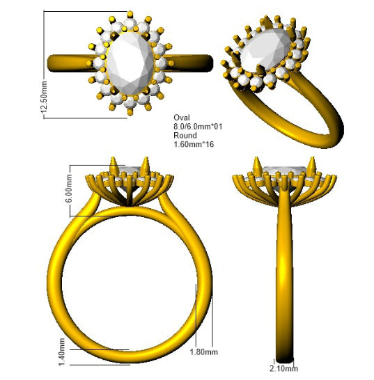 SR1550 — Ring - 9k Yellow Gold detail
