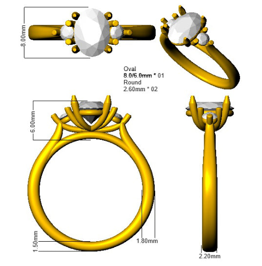 SR1551 — Ring - 18k Two Tone detail
