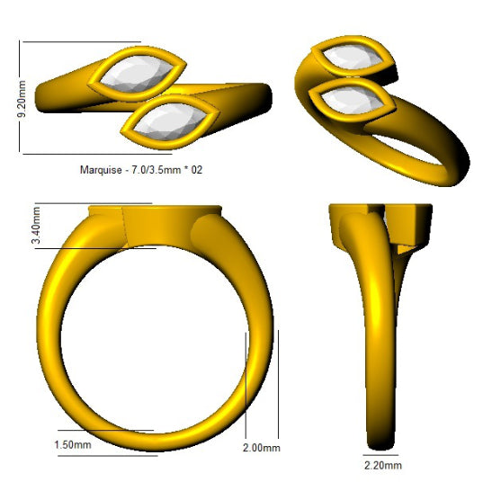 SR1579 — Ring - 9k Yellow Gold detail