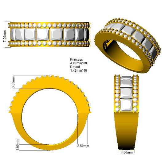 SR1598 — Ring - 9k Yellow Gold detail