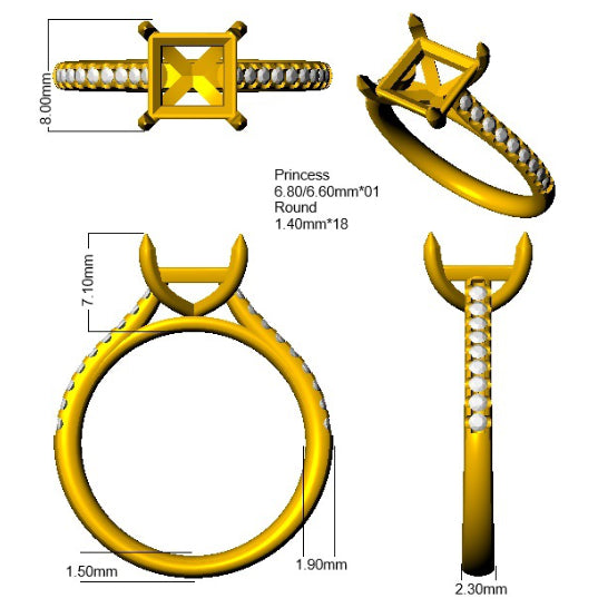 SR163 — Ring - 950 Platinum detail