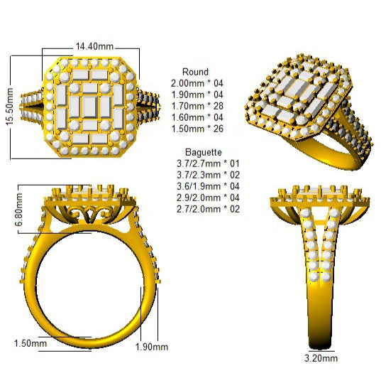 SR169 — Ring - 9k Yellow Gold detail