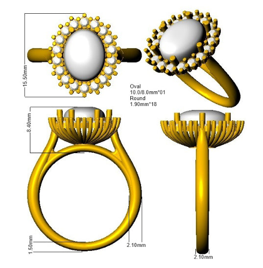 SR1714 — Ring - 9k Yellow Gold detail