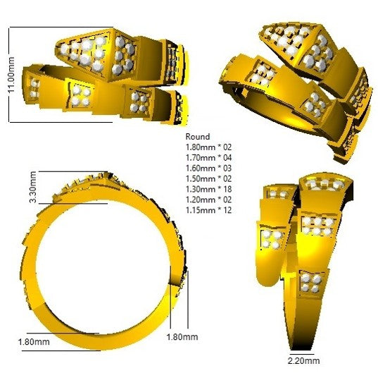 SR1771 — Ring - 9k Yellow Gold detail
