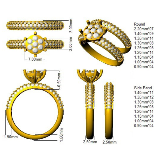 SR1778 — Ring - 9k Yellow Gold detail