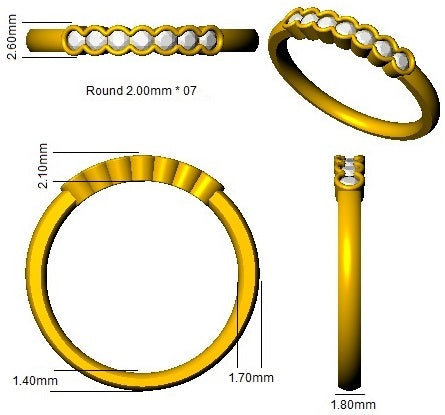 SR1815 — Ring - 9k Yellow Gold detail