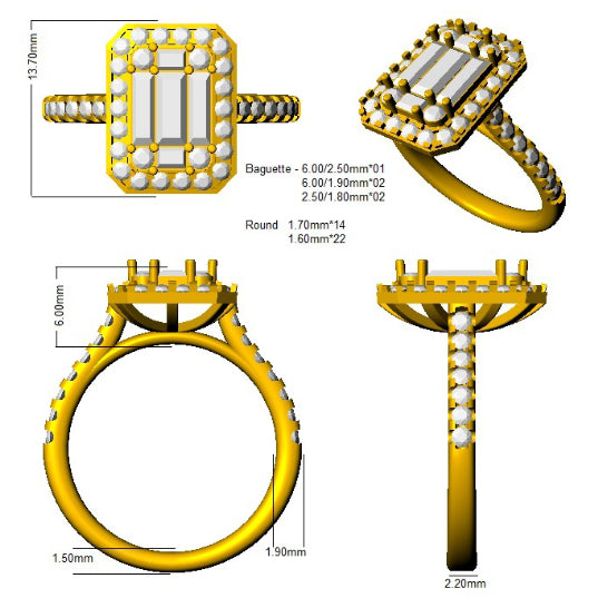 SR1835 — Ring - 9k Yellow Gold detail