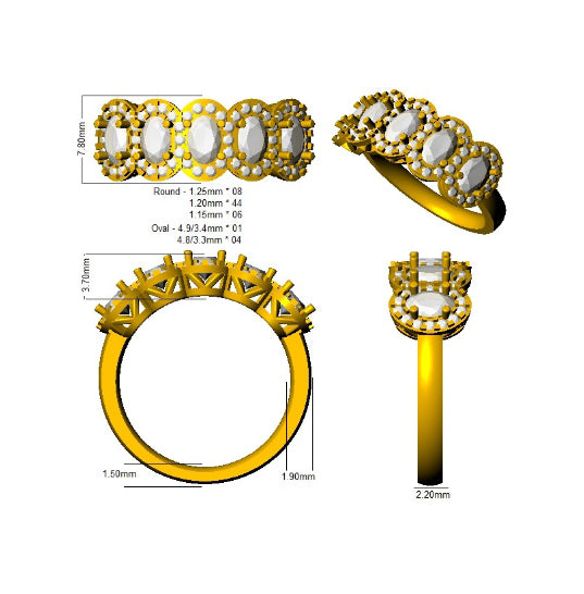 SR1860 — Ring - 9k Yellow Gold detail