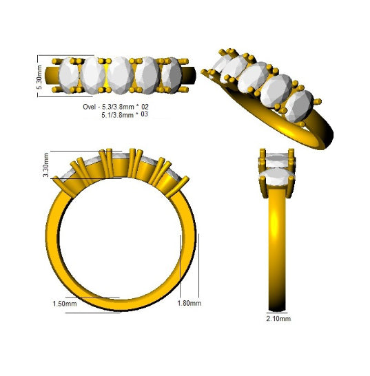 SR1861 — Ring - 9k Yellow Gold detail