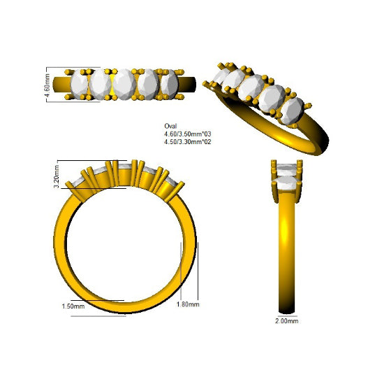SR1862 — Ring - 9k Yellow Gold detail