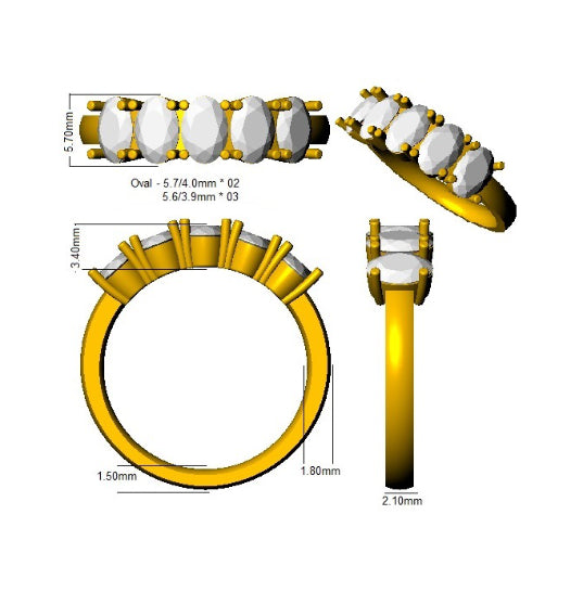 SR1863 — Ring - 9k Yellow Gold detail
