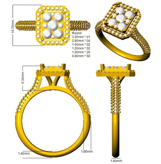 SR1881 — Ring - 9k Yellow Gold detail