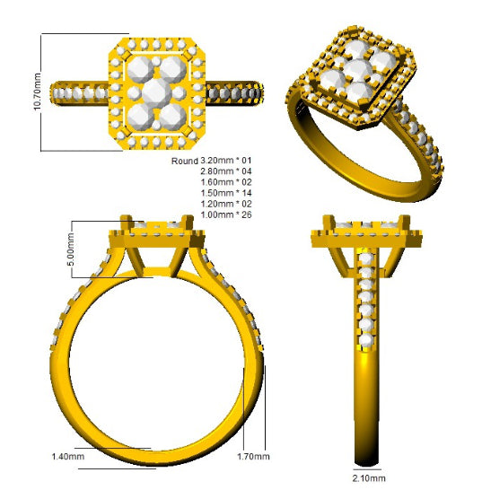 SR1882 — Ring - 9k Yellow Gold detail