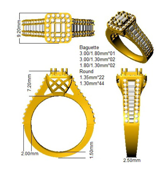 SR1883 — Ring - 9k Yellow Gold detail