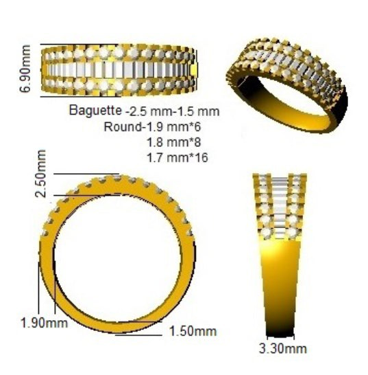 SR1889 — Ring - 9k Yellow Gold detail