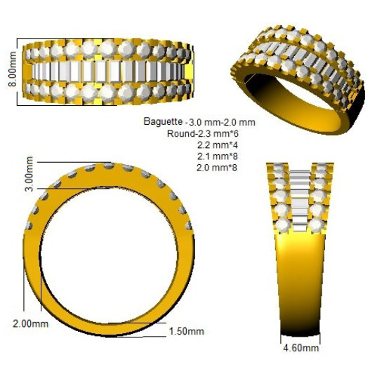 SR1890 — Ring - 9k Yellow Gold detail