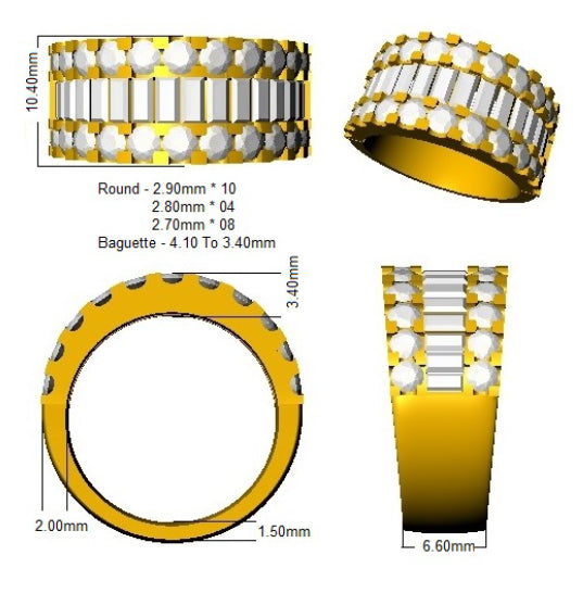 SR1899 — Ring - 9k Yellow Gold detail