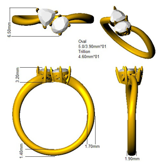 SR1901 — Ring - 9k Yellow Gold detail