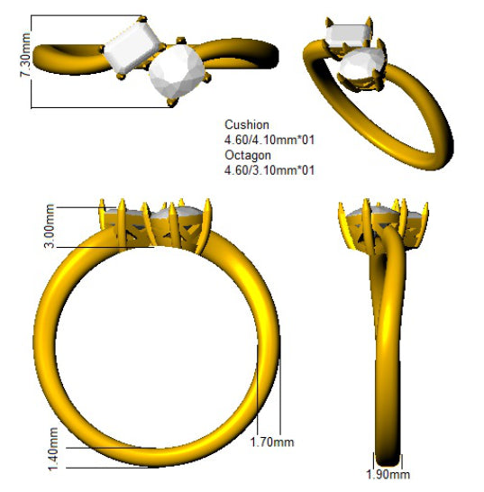 SR1903 — Ring - 9k Yellow Gold detail