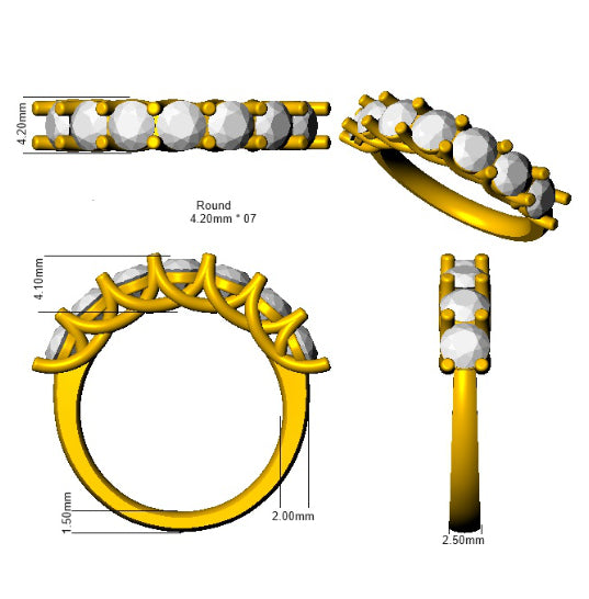 SR1933 — Ring - 9k Yellow Gold detail