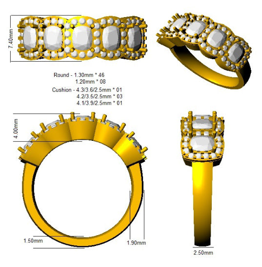 SR1952 — Ring - 9k Yellow Gold detail