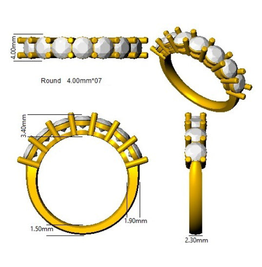 SR1956 — Ring - 9k Yellow Gold detail
