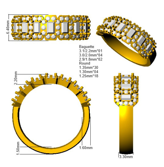 SR1977 — Ring - 9k Yellow Gold detail