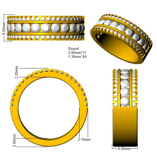SR2047 — Ring - 9k Yellow Gold detail