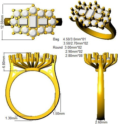SR206 — Ring - 9k Yellow Gold detail