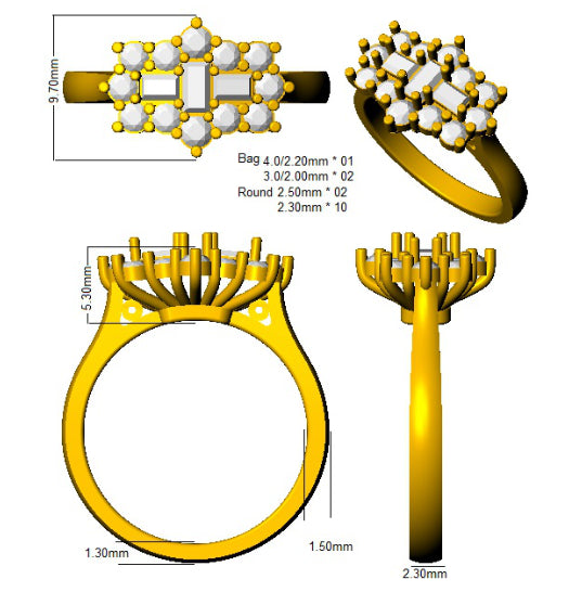 SR2066 — Ring - 9k Two Tone detail