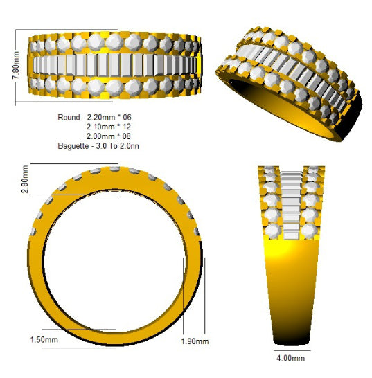 SR2072 — Ring - 9k Yellow Gold detail