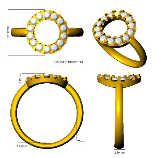 SR2127 — Ring - 9k Yellow Gold detail