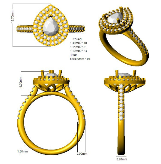 SR2136 — Ring - 9k Yellow Gold detail