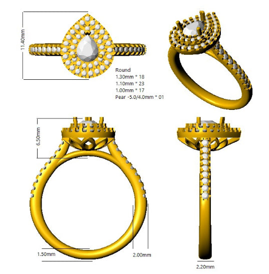 SR2137 — Ring - 9k Yellow Gold detail