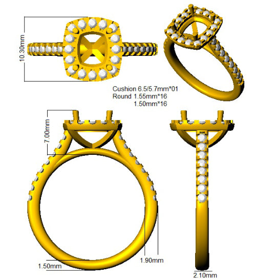 SR2155 — Ring - Platinum Plat detail