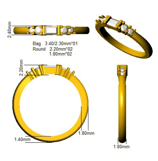 SR2169 — Ring - 9k Yellow Gold detail