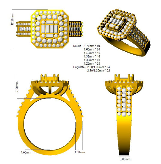 SR2190 — Ring - 9k Yellow Gold detail