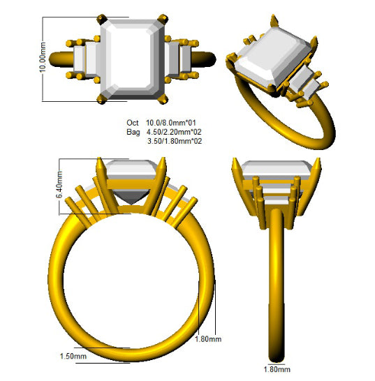SR2242 — Ring - 9k Yellow Gold detail