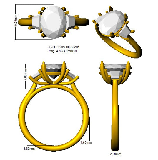 SR2253 — Ring - 9k Yellow Gold detail