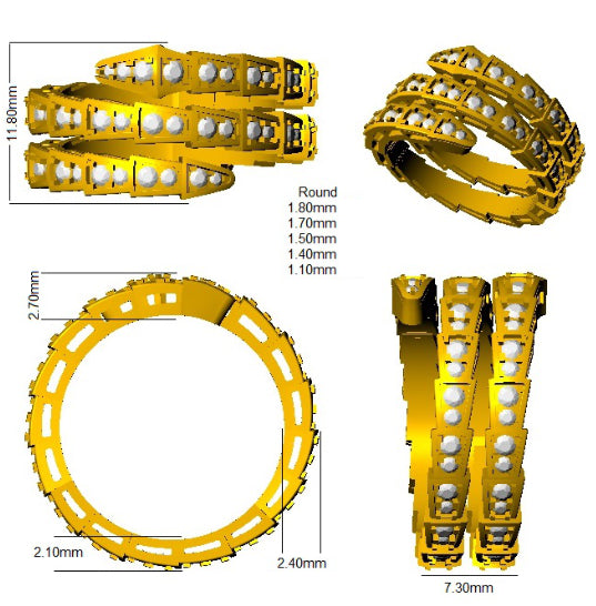 SR2286 — Ring - 9k Yellow Gold detail